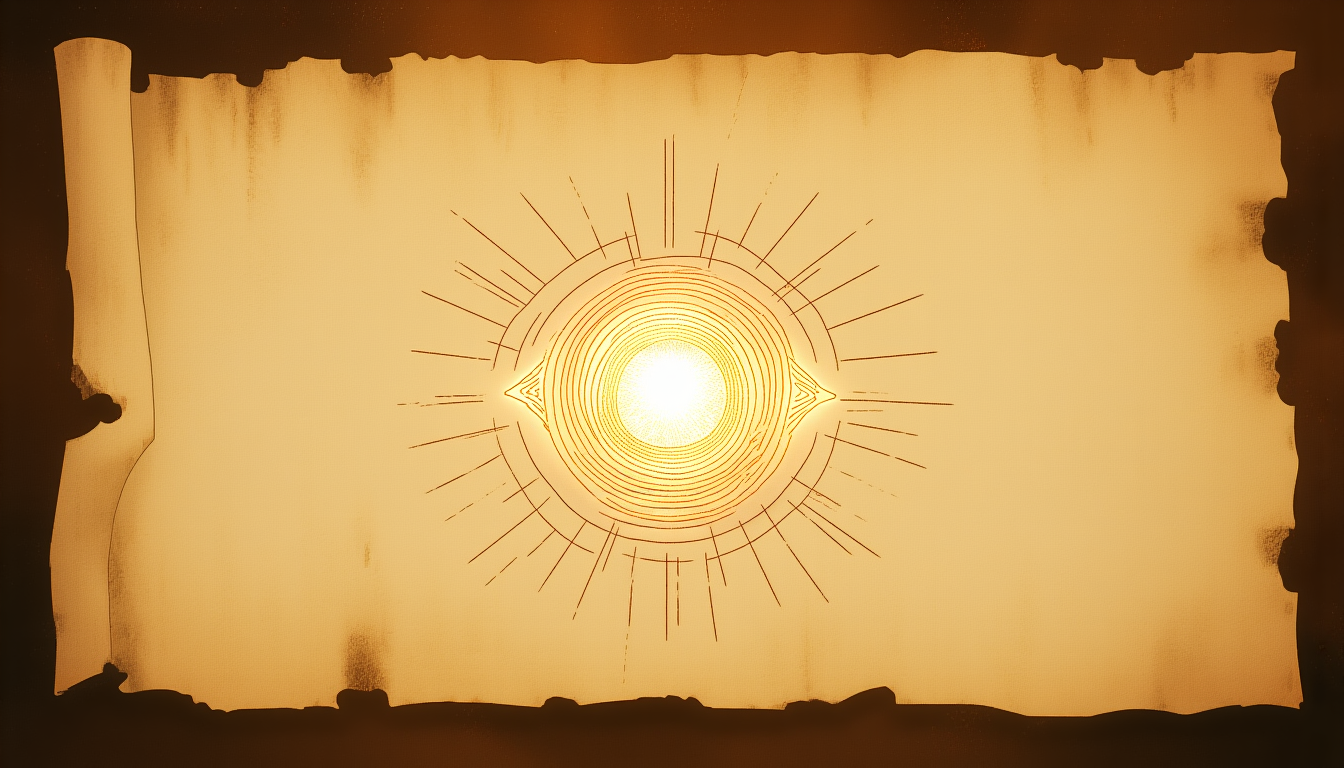 The all-seeing aperture on parchment